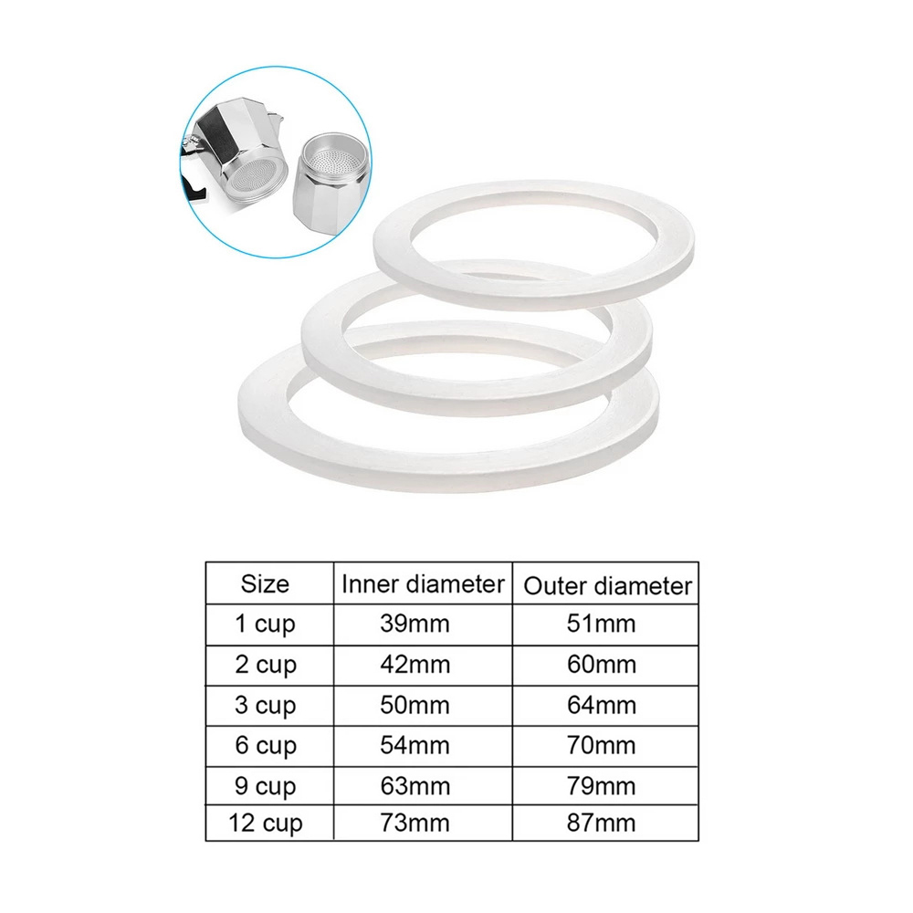 Coffee Equipment Wdt - 1pc Coffee Rubber Ring Bialetti Gasket