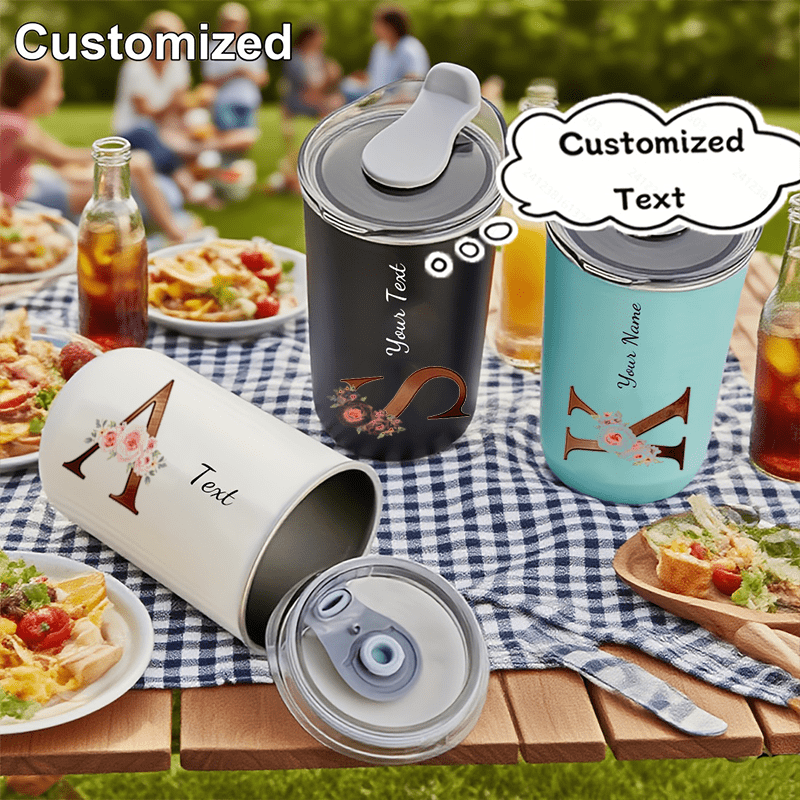 Coffee Equipment Camping - Custom Floral Monogram Initial Tumbler, Personalized