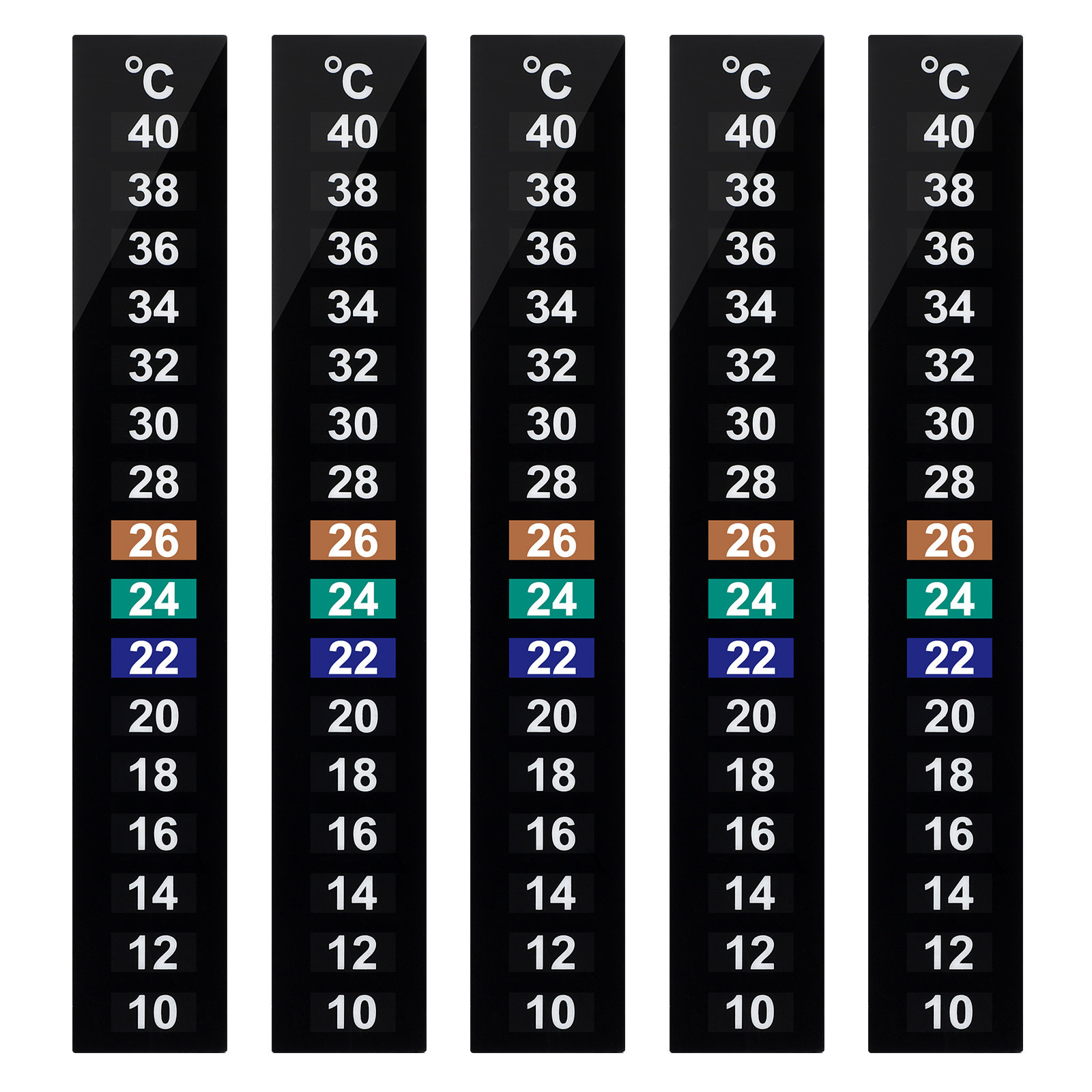 10Pcs Liquid Crystal Temperatu - Temperature Strip Thermometer 评论和价格