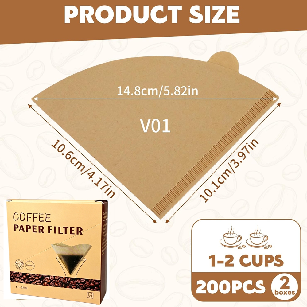 Coffee Filters 200 Count Cone  - Coffee Equipment Machine 评论和价格