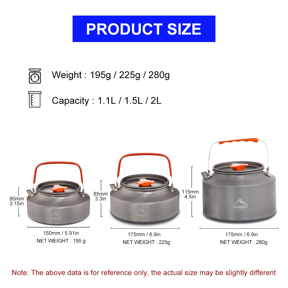 Widesea 1.1L 2L1.5L Camping Wa - Outdoor Coffee Equipment 评论和价格