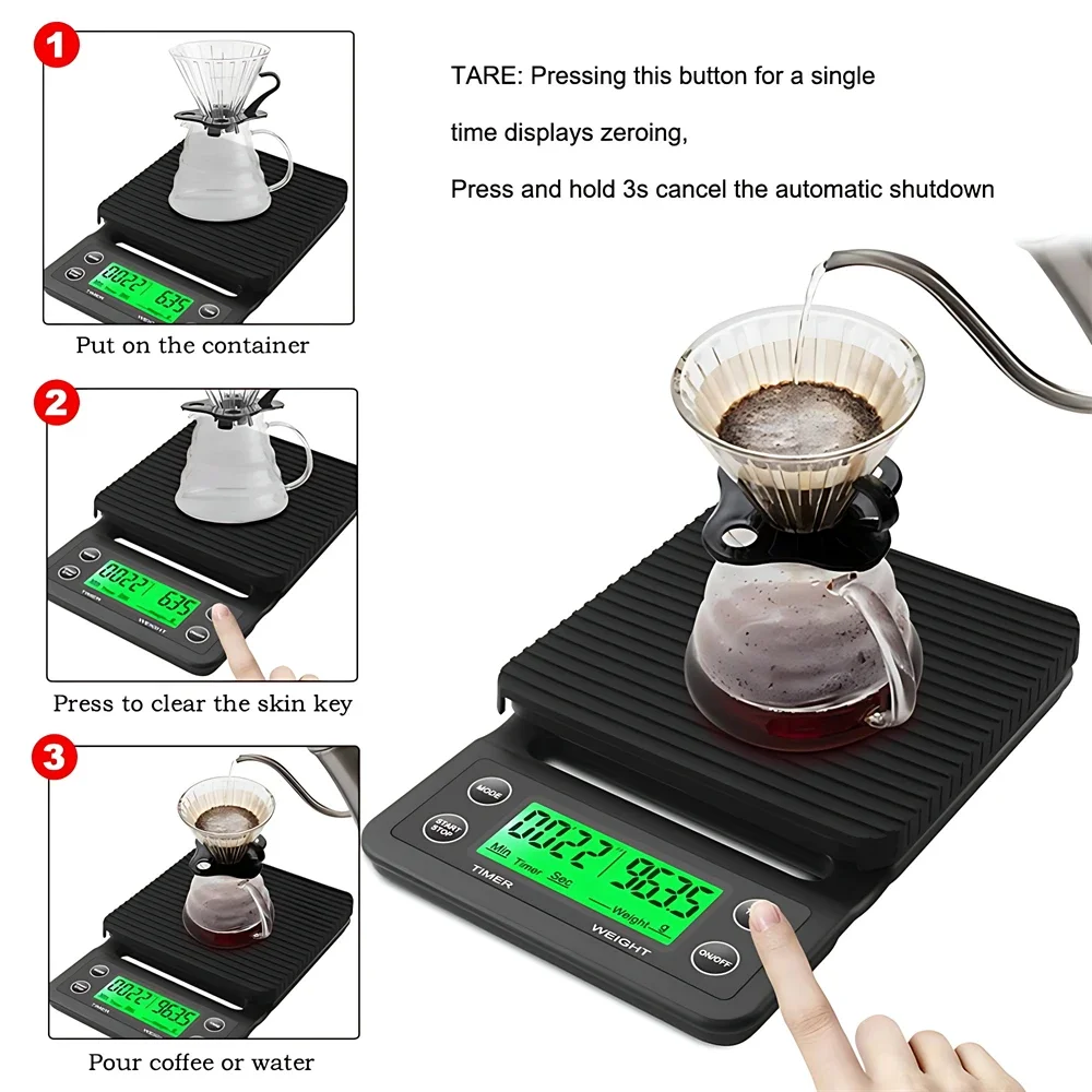 5/3kg LCD Electronic Drip Coff - Scale Drip Timer 评论和价格