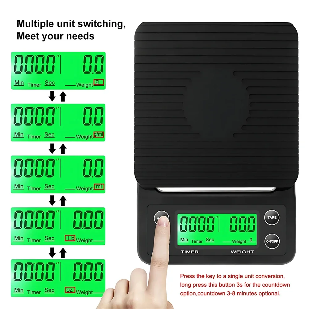 5/3kg LCD Electronic Drip Coff - Scale Drip Timer 评论和价格