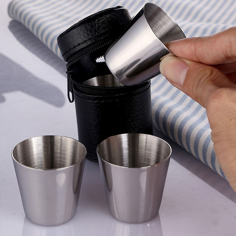 4/6Pcs Stainless Steel Cups Mi - Coffee Equipment Camping 评论和价格