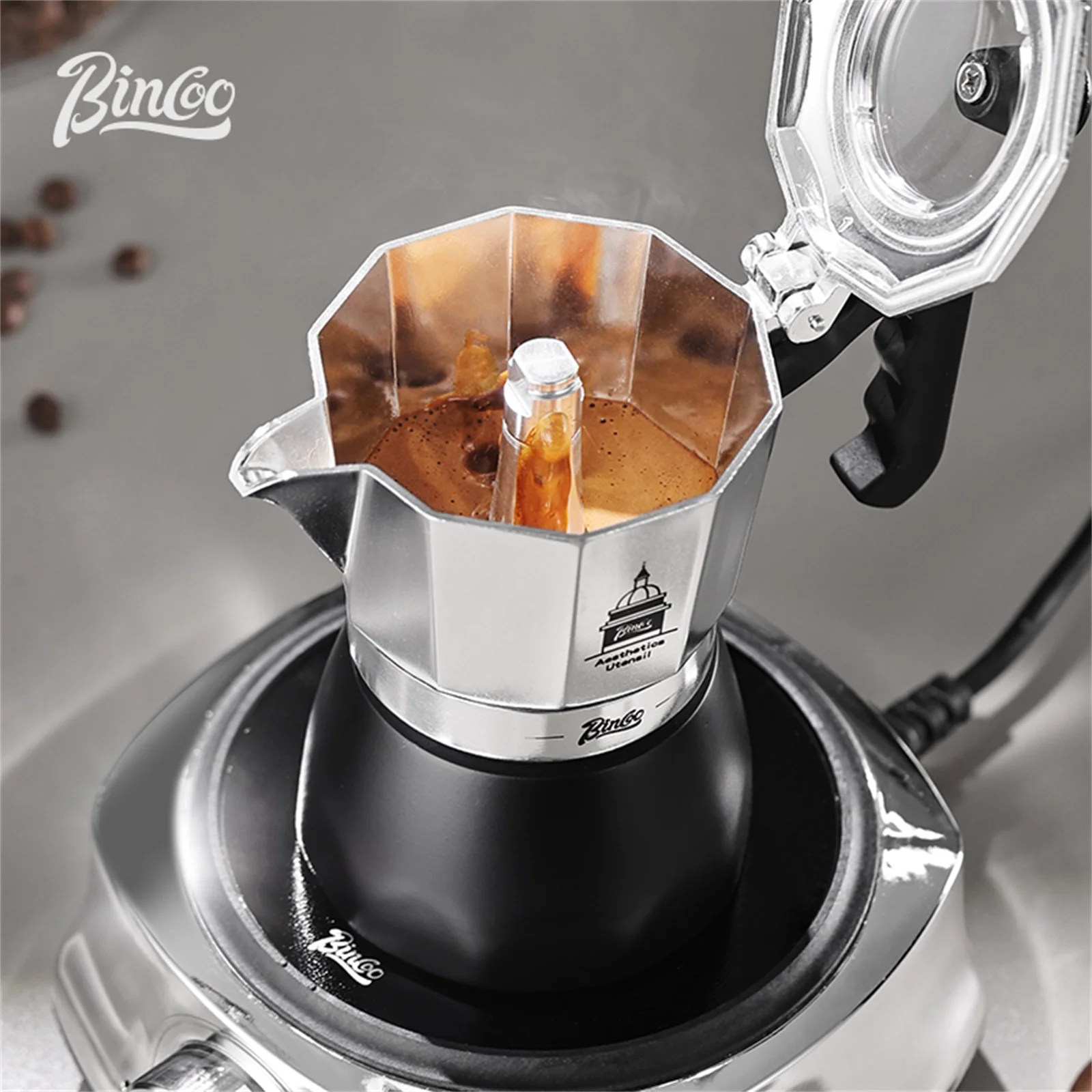 BINCOO Double Valve Moka Pot，E - Hero Coffee Equipment 评论和价格