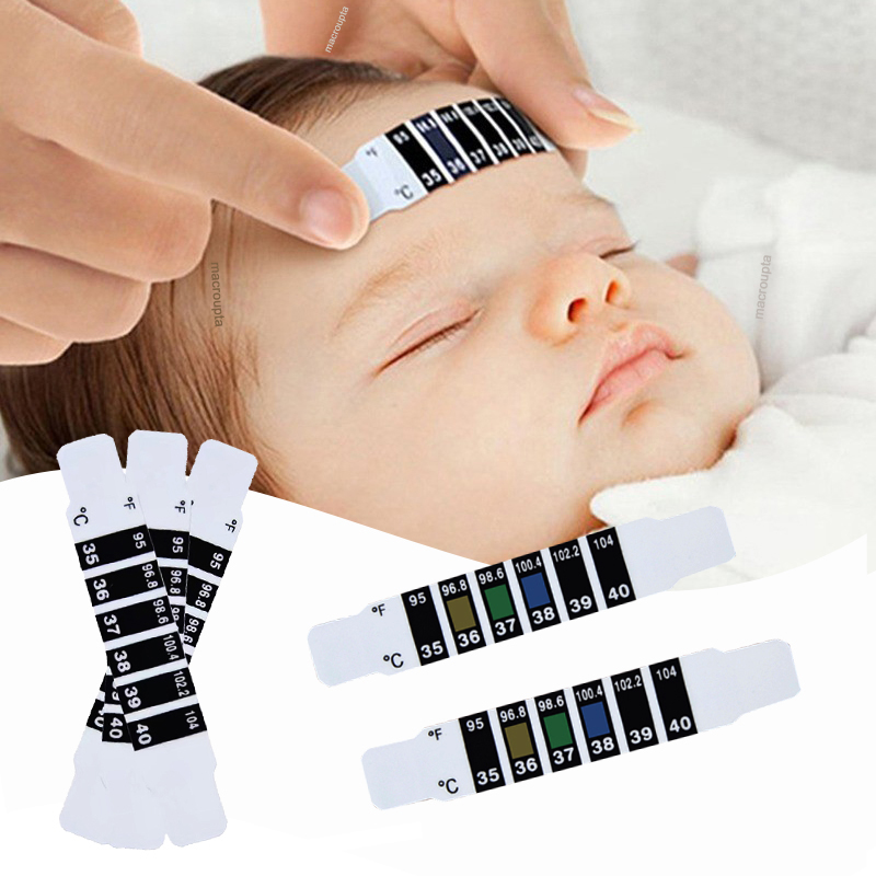 10Pcs Forehead Head Strip Ther - Temperature Strip Thermometer 评论和价格