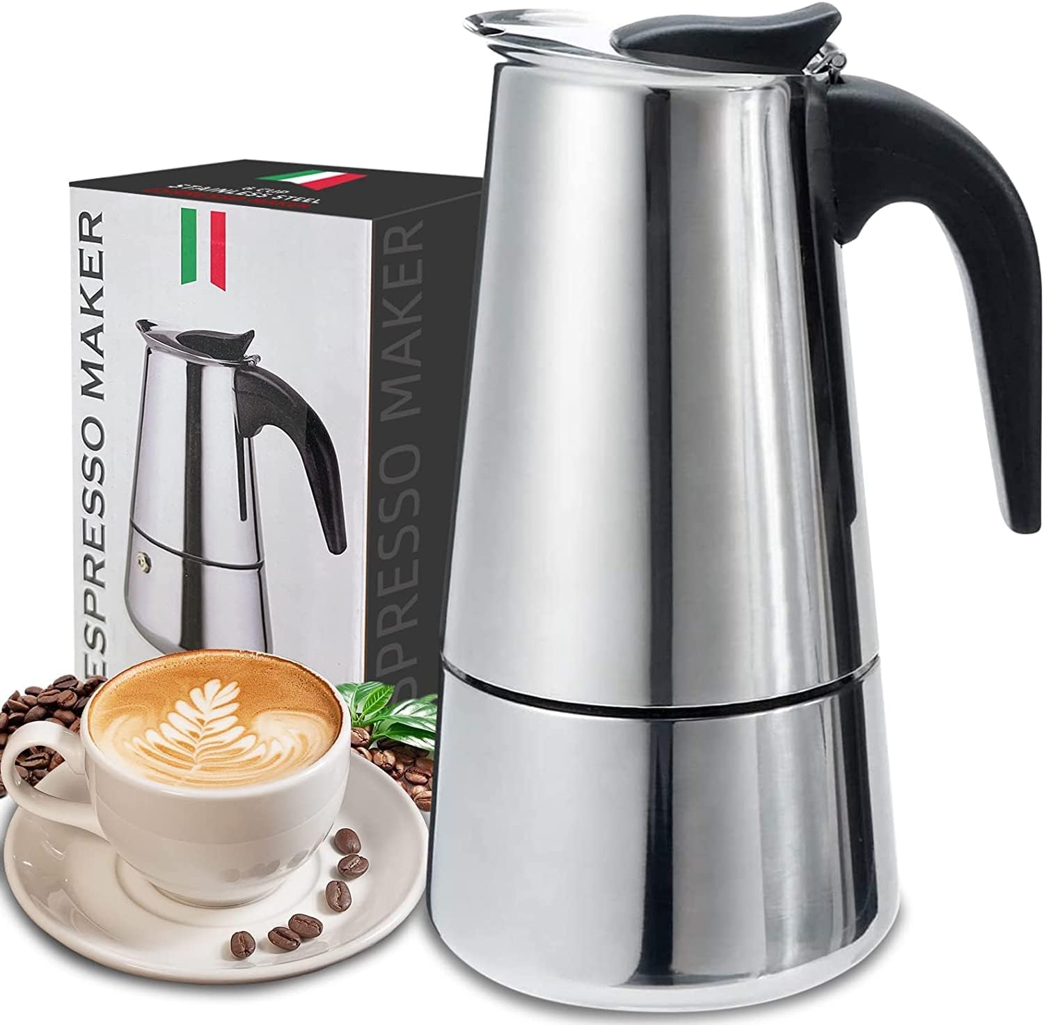 4/6/9 Cups Moka Pot Caffe Mach - Hero Coffee Equipment 评论和价格