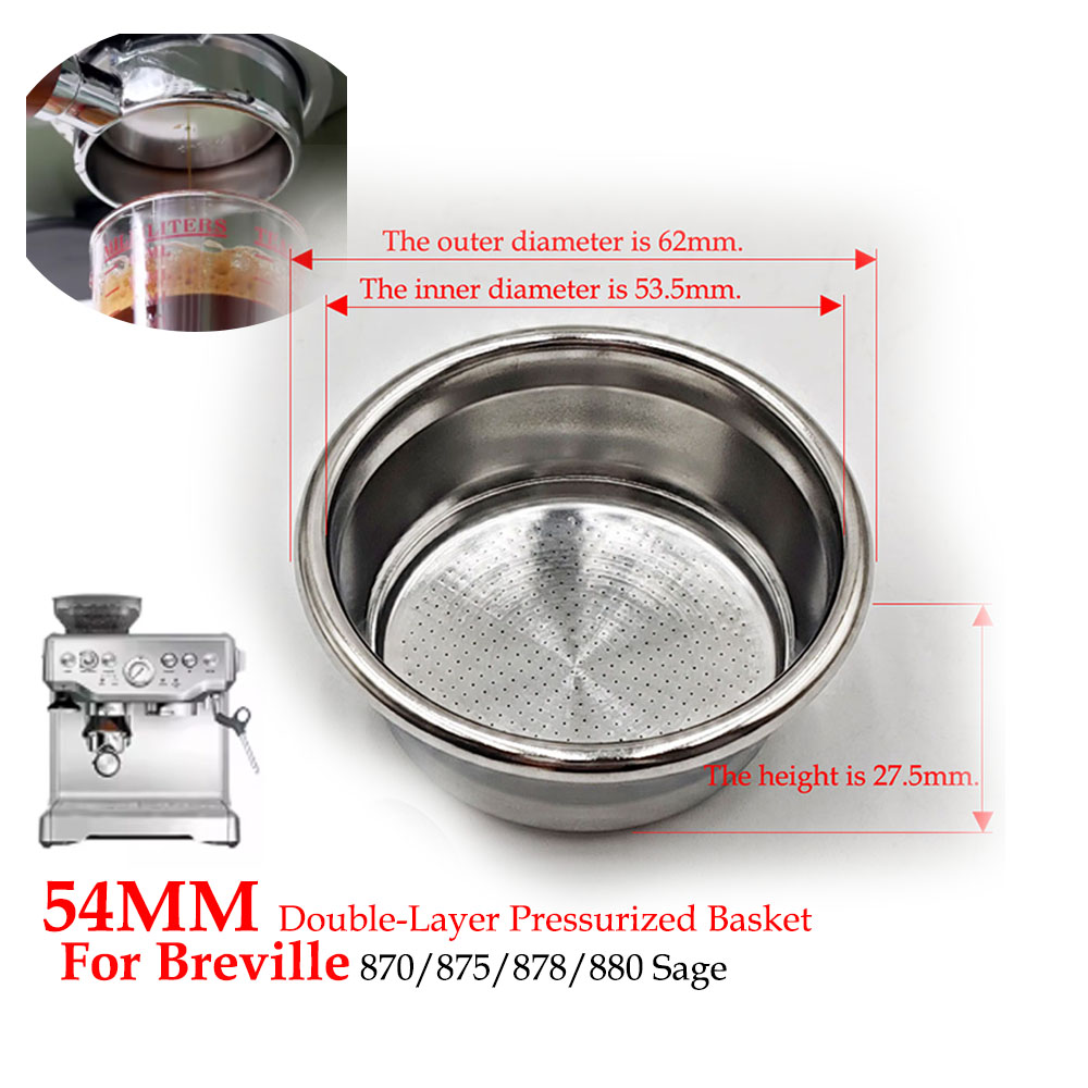 54mm Dual-Layer Pressurized Fi - Breville Espresso Bes870 评论和价格