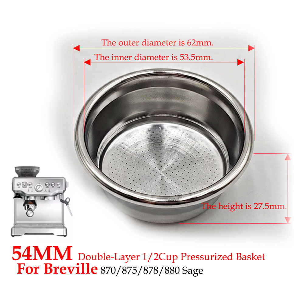 54mm Dual-Layer Pressurized Fi - Breville Espresso Bes870 评论和价格