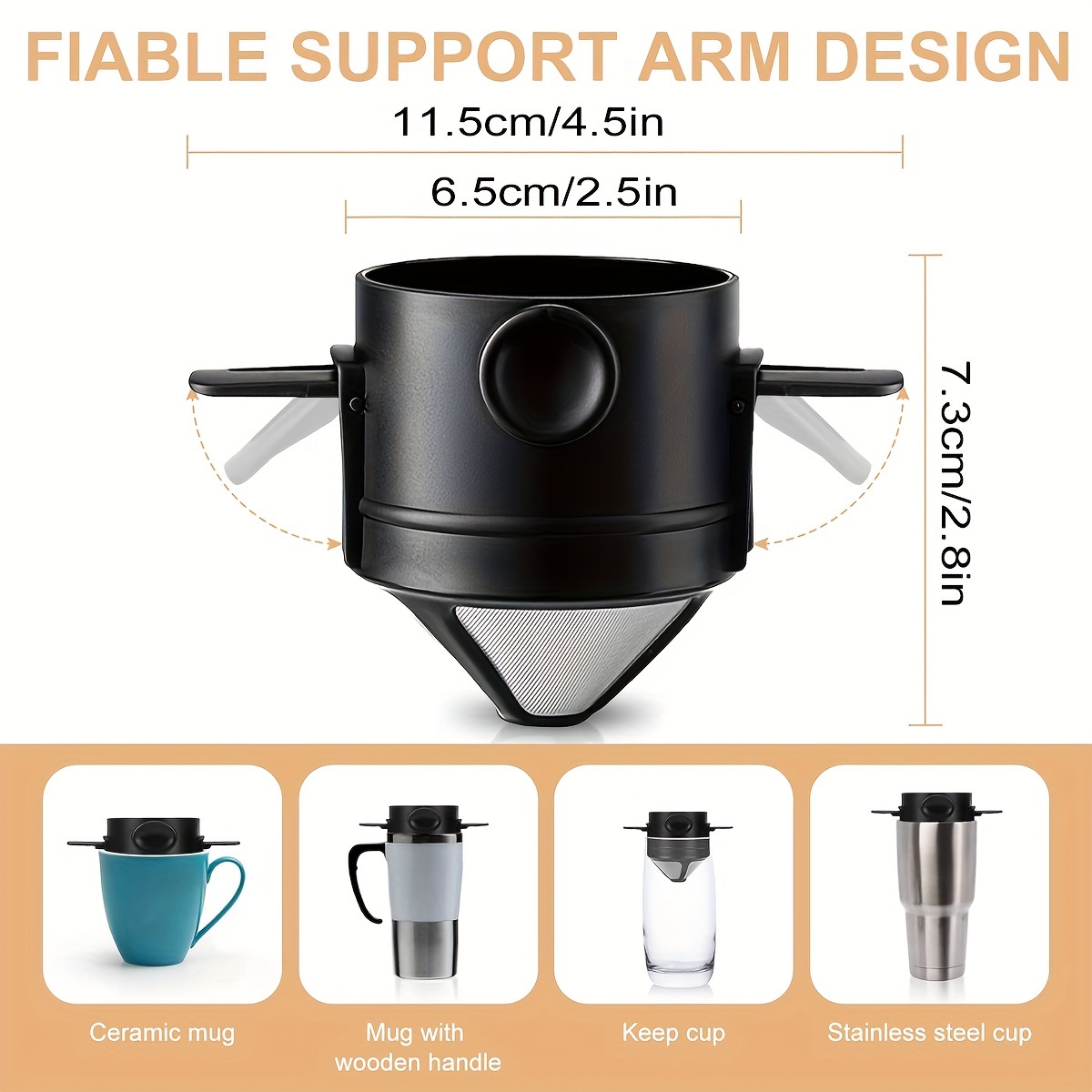 Coffee Filter Cup Portable Reu - Coffee Equipment Camping 评论和价格